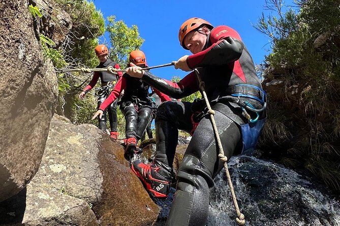 Canyoning Experience Level I Beginners in Ribeira das Cales - Entering the canyon: 850 meters, a 120-meter descent, and rappels up to 12 meters