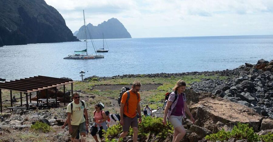 Desertas Islands Full-Day Catamaran Trip from Funchal - Deserta Grande landing: volcanic sand, real steps, and swim-ready planning