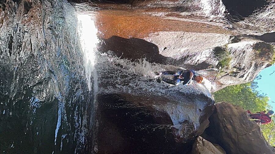 From Funchal: Intermediate Canyoning Adventure (Level 2) - The guided canyoning route: jumps, slides, and moving through water lines