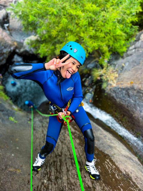 From Funchal: Intermediate (Level 2) Canyoning Adventure - Gear up: wetsuit, helmet, harness, and special shoes