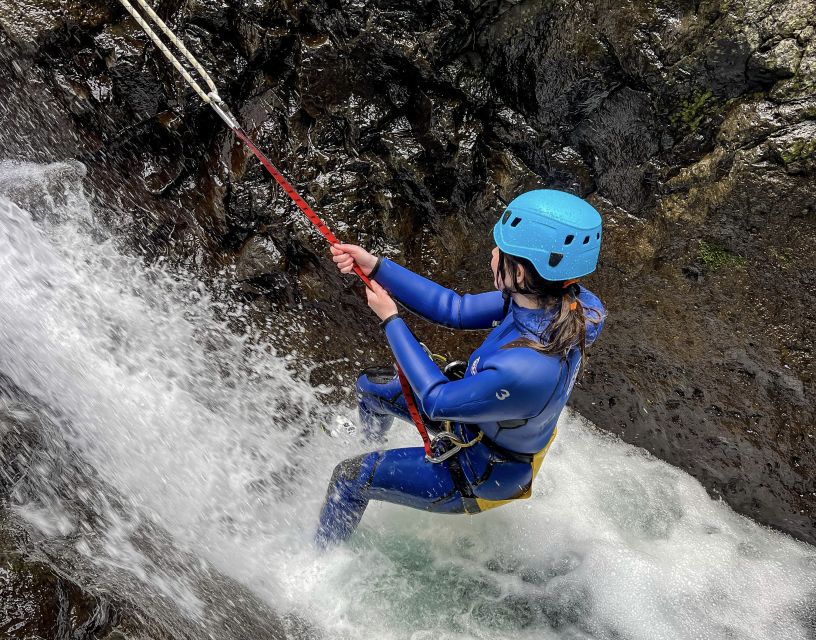 From Funchal: Intermediate (Level 2) Canyoning Adventure - The snack break and waterfalls that keep your energy up