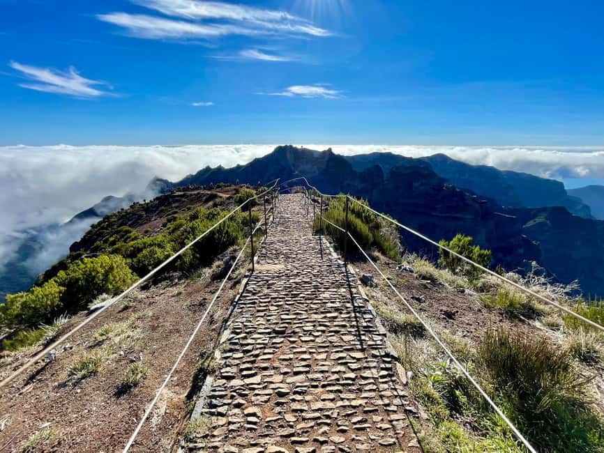 From Funchal: Transfer to Pico do Arieiro & Pico Ruivo Trail - Pico Ruivo moment at 1862 meters, then heading to Achada do Teixeira
