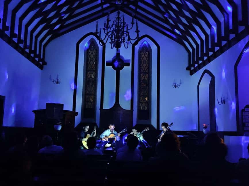 Funchal: Funchal Guitar Quartet in Concert - Entering the Presbyterian Church of Funchal, then settling in for a close-up concert
