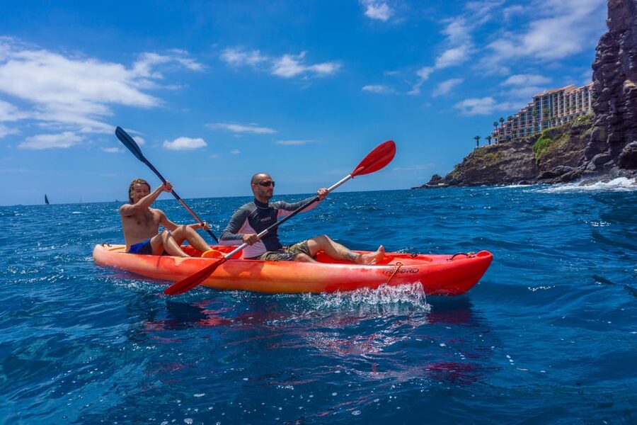 Funchal: KAYAK Rental or Guided tour with snorkeling - Snorkel time in the Atlantic: wetsuits, short breaks, and fish spotting