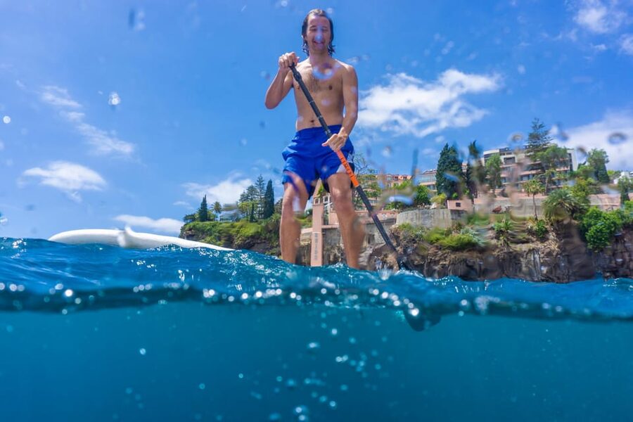 Funchal: SUP Rental or Guided tour with snorkeling - SUP on the Atlantic near Funchal: easy effort, real views