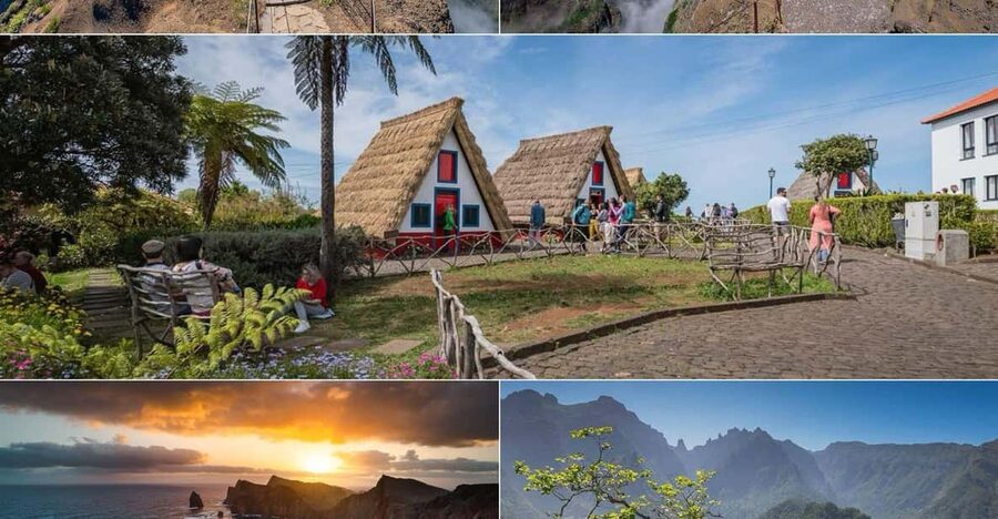 Madeira Funchal:East Tour Pico Arieiro & Santana&Laurissilva - Faial and the Guindaste glass walkways: ocean views with a photo boost