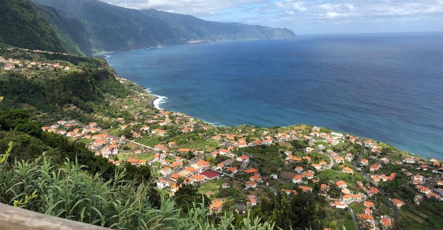 Madeira North Offbeat: Boaventura, Sao Vicente, Pta Delgada - Miradouro Fajã dos Padres: bica time and terraced farming views