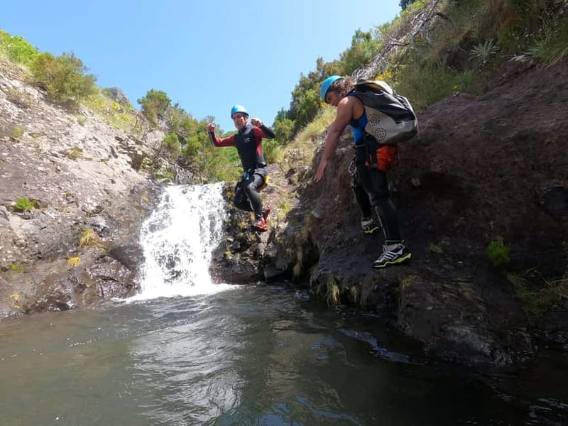 Madeira : Ribeira das Cales Canyoning (Level 1) - Optional jumps and rock slides: fun, but only when you’re ready